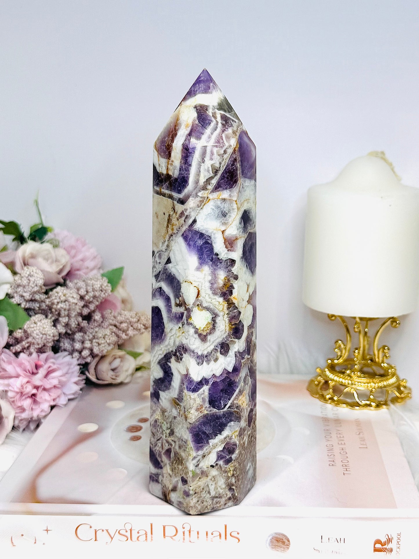 Large Dream | Chevron Amethyst Tower 20.5cm 742g