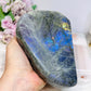 Large Natural Polished Labradorite Freeform 1.29KG 15.5cm (Flash is all purple not blue)