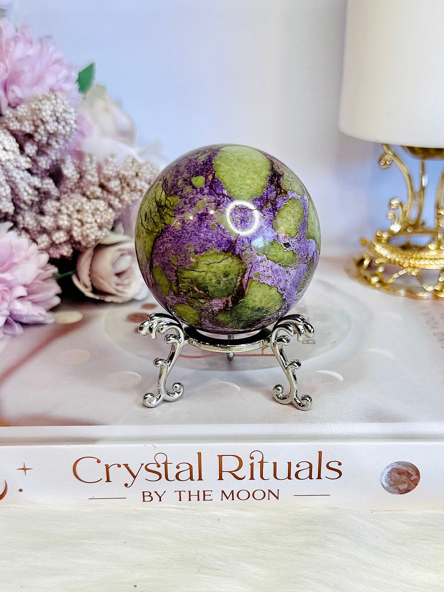 Rare & Gorgeous Stitchtite | Atlantisite Sphere 6cm On Stand