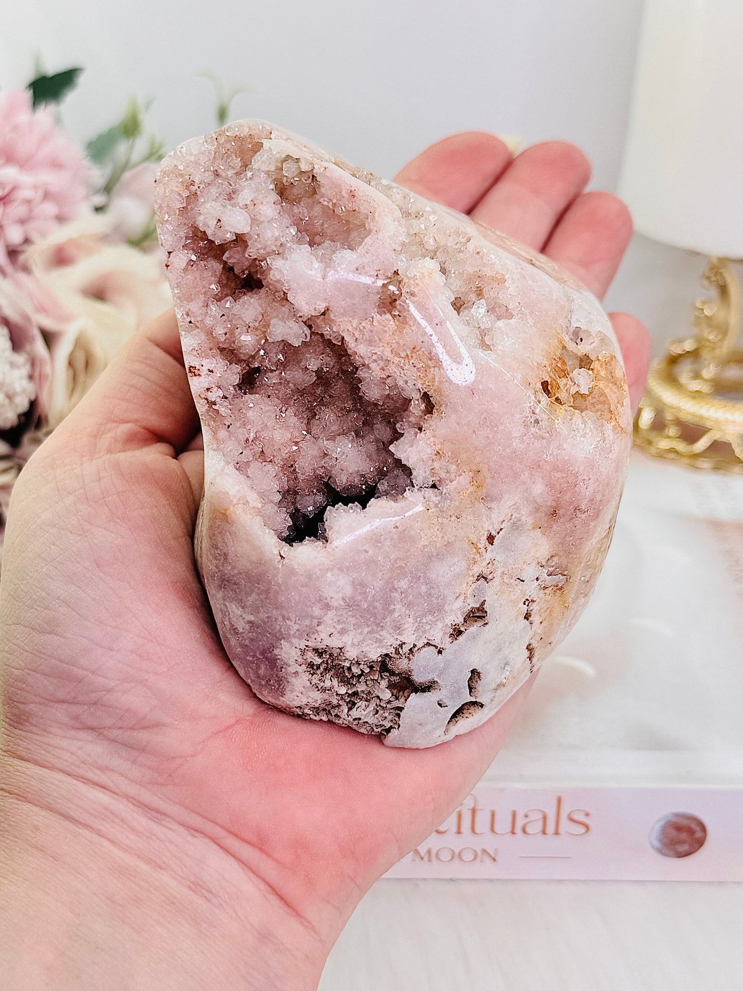 Gorgeous Large 555gram Natural Druzy Pink Amethyst Freeform From Brazil