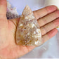 Flower Agate Druzy Carved Flame | Freeform 8.5cm