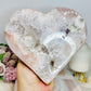 Huge High Grade Pink Amethyst Druzy Heart 16cm 1.57KG