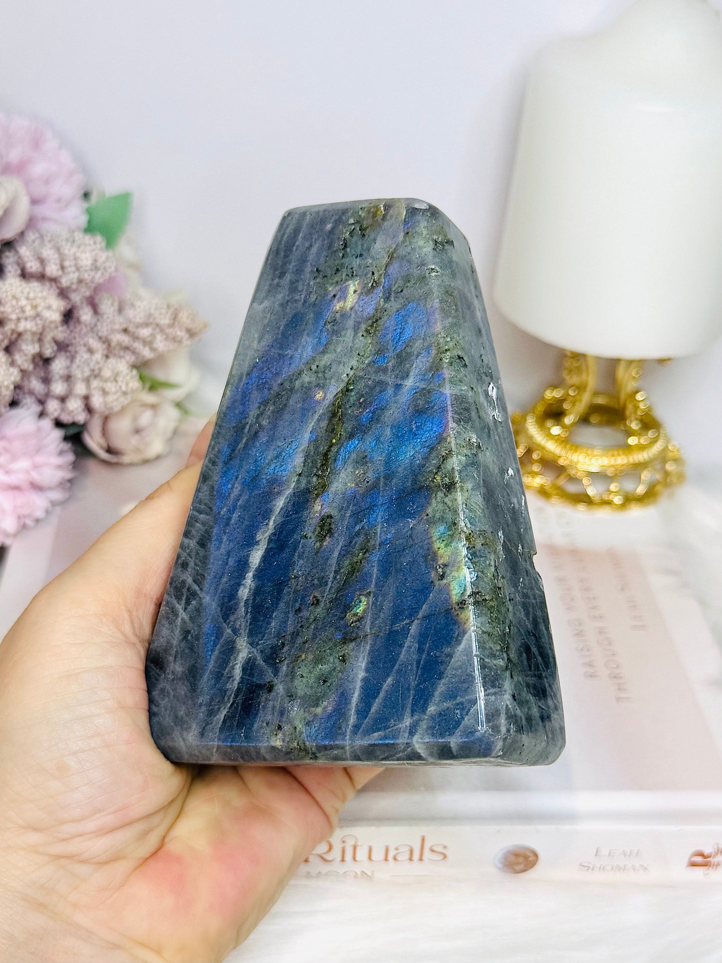 Large Labradorite Freeform 12cm 613g ~ Reduced as damage & chip on side