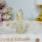Natural Citrine Tower Point 6.5cm with Rainbows