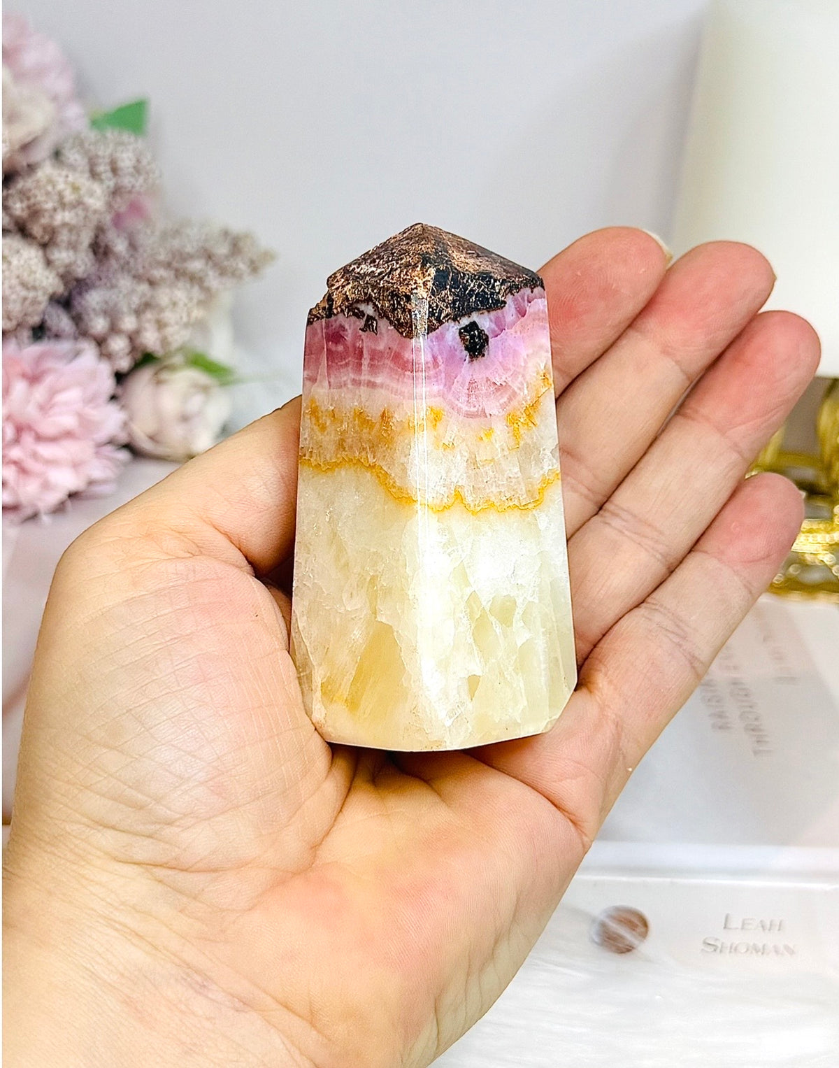 Pink Aragonite Tower 8cm