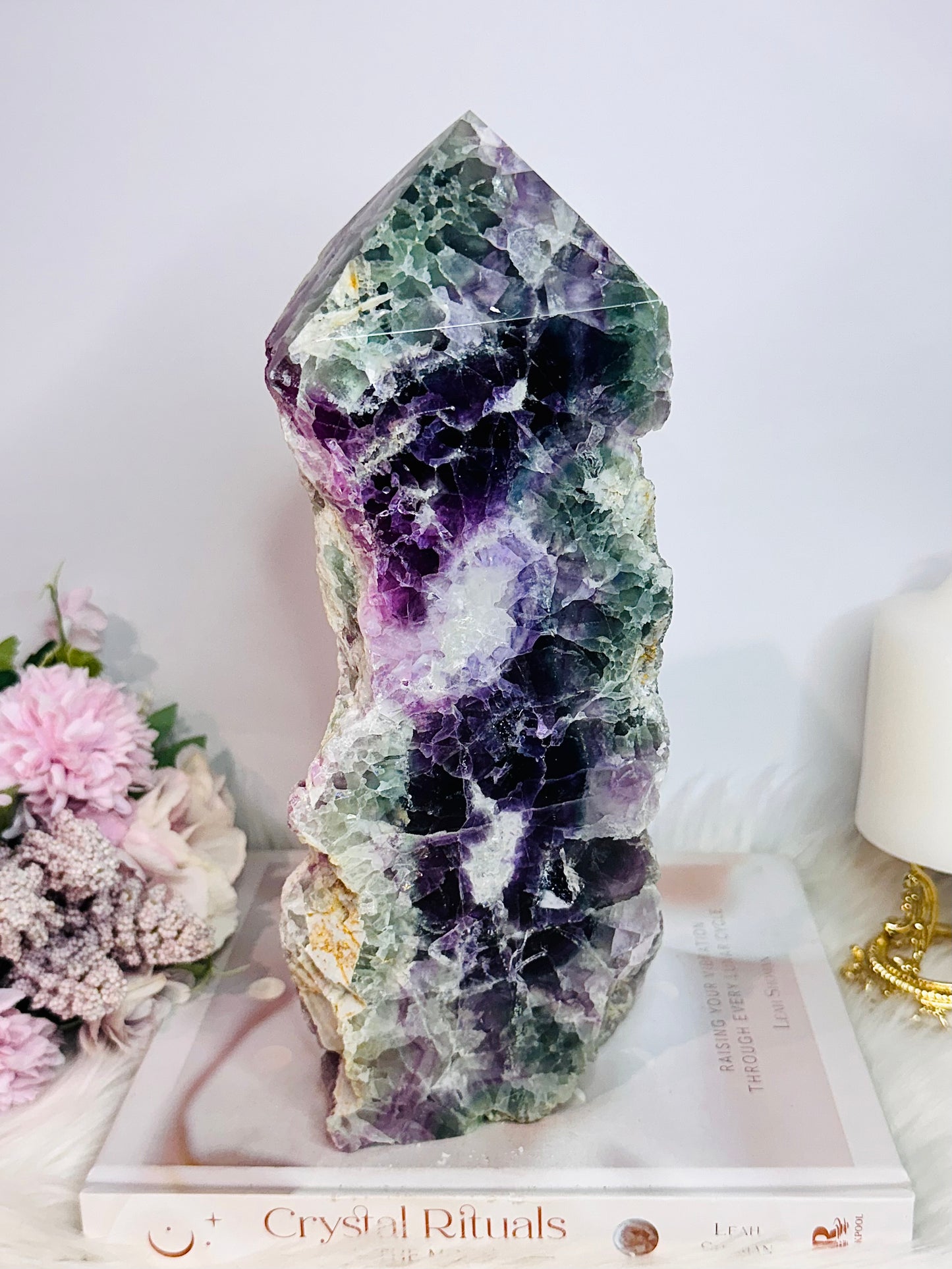 WOW!!! Huge 25cm Natural Rainbow Fluorite Tower | Freeform 2.38KG