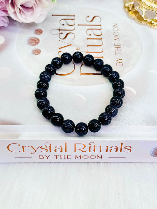 Beautiful Blue Sandstone Bracelet In Gift Bag