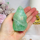 Green Fluorite Carved Flame 8cm