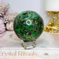 Ruby In Fuchsite Sphere UV Reactive On Stand 362g