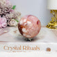 High Grade Flower Carnelian Sphere on Stand 204g