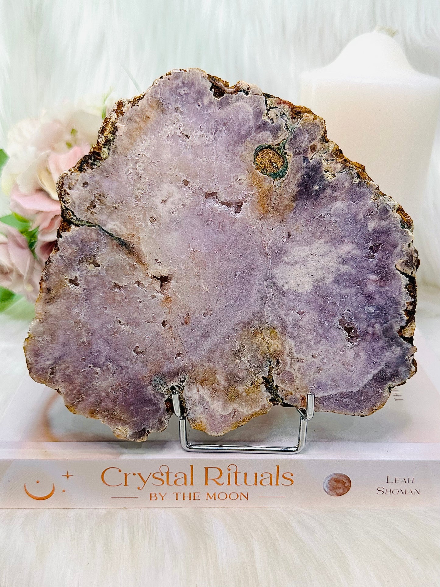 Classy & Fab Druzy Pink Amethyst Slab 784grams From Brazil ~ (This Piece is More Pink Than Purple as Pic Looks Purple)