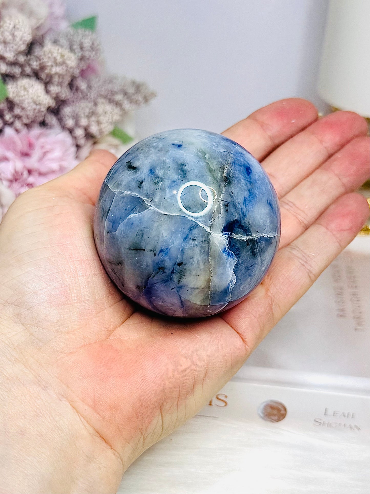 Blue Sodalite Sphere on Stand 287g