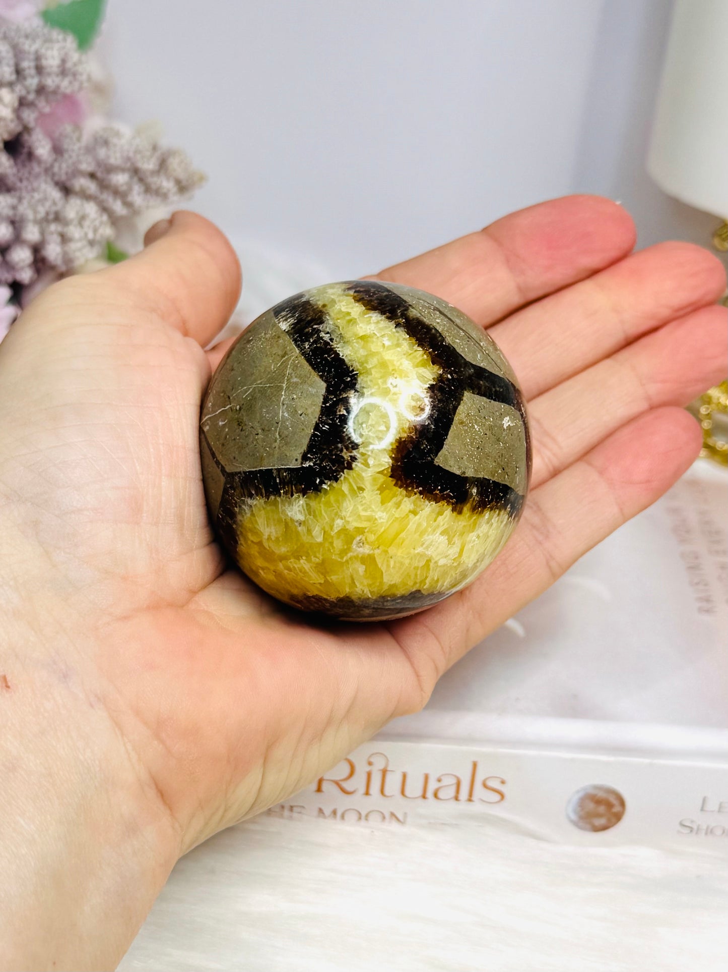 Septarian Sphere On Stand 225g