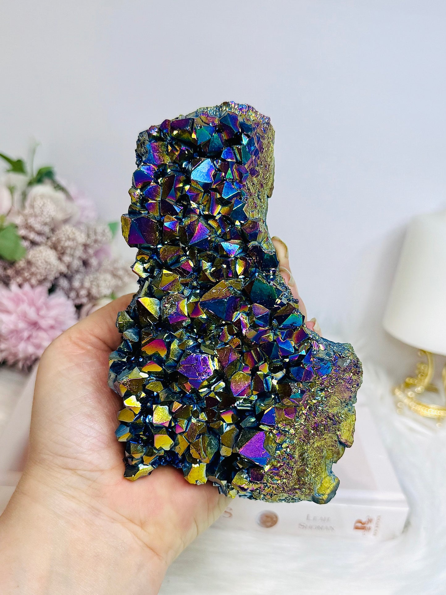 Aura Titanium Quartz Large Cluster 14cm 702g