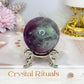 High Grade Fluorite Sphere On Stand 272g