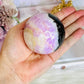 Rare Large Pink Aragonite Sphere on Stand 434g