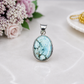 Sterling Silver 925 Navajo Turquoise Pendant In Gift Bag