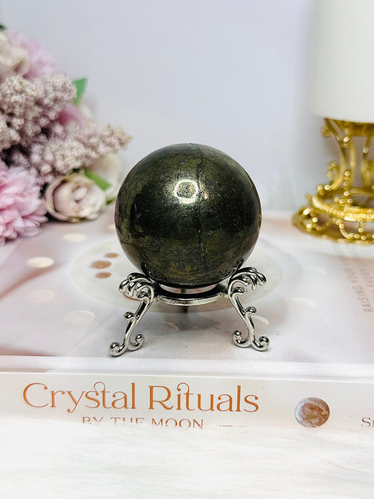 Pyrite Sphere on Stand 221g