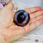 Blue Flower Agate Sphere on Stand 102g