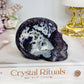 Purple Sphalerite Druzy Skull 8cm 419g