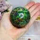 Large Ruby In Fuchsite Sphere UV Reactive On Stand 389g Full of Ruby