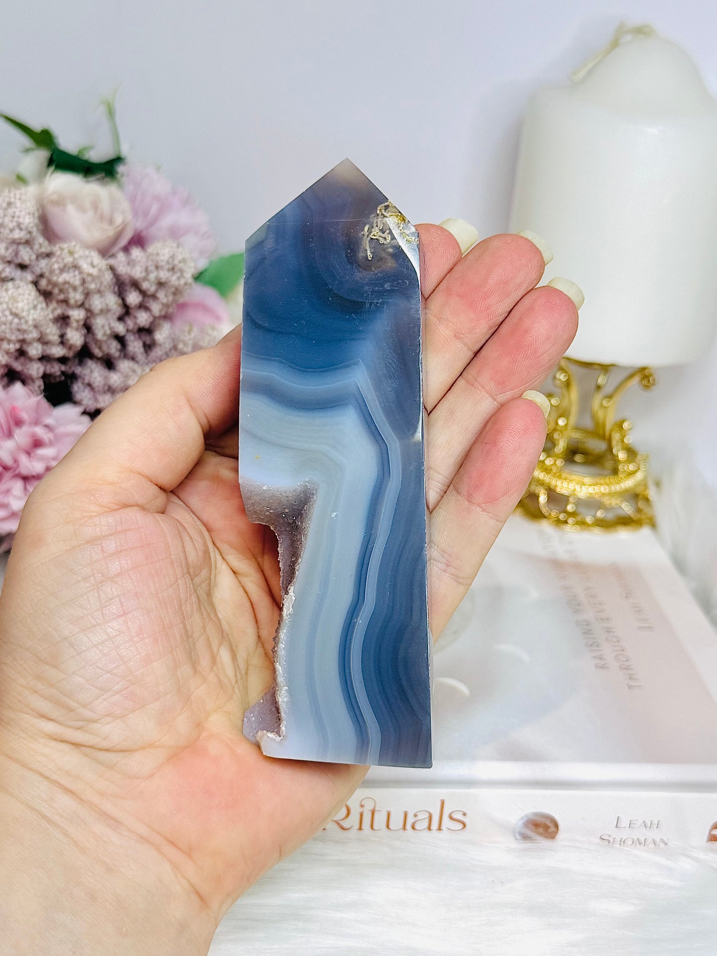 Druzy Agate Tower 12.5cm