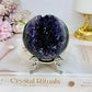 Large Druzy Amethyst Sphere on Stand 359g