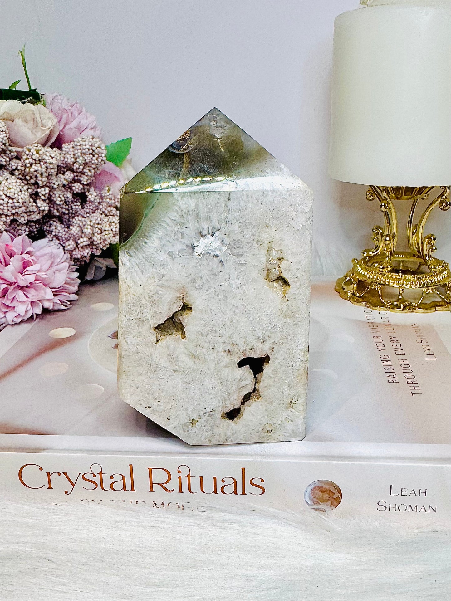 Chunky Druzy Agate Tower 10.5cm