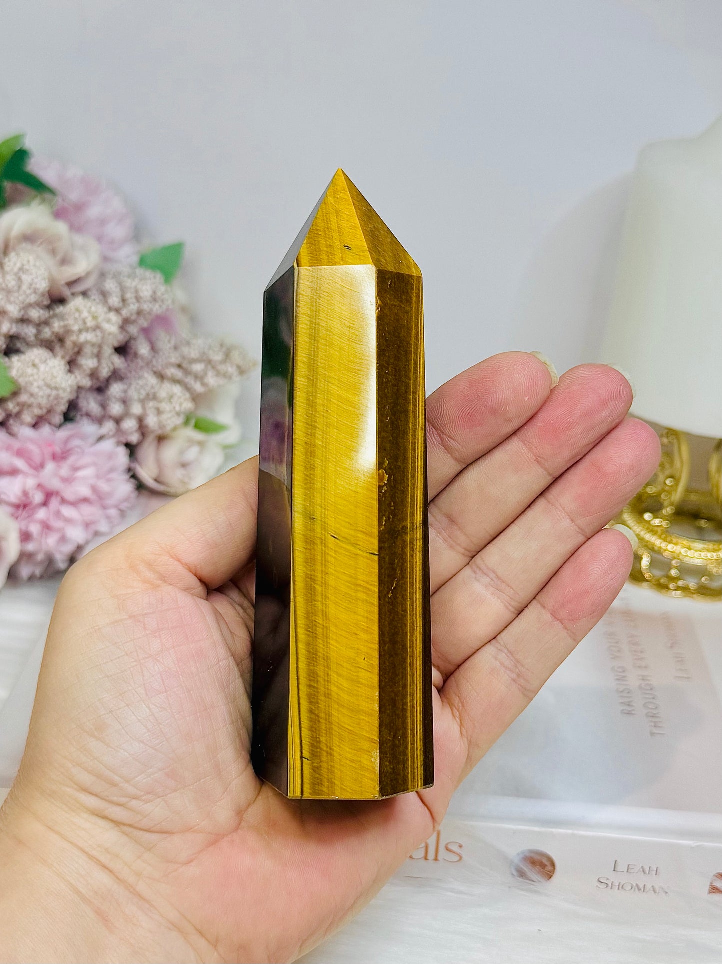 Large Tigers Eye Tower 12.5cm 263g