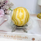 Orange Calcite Sphere on Stand 335g