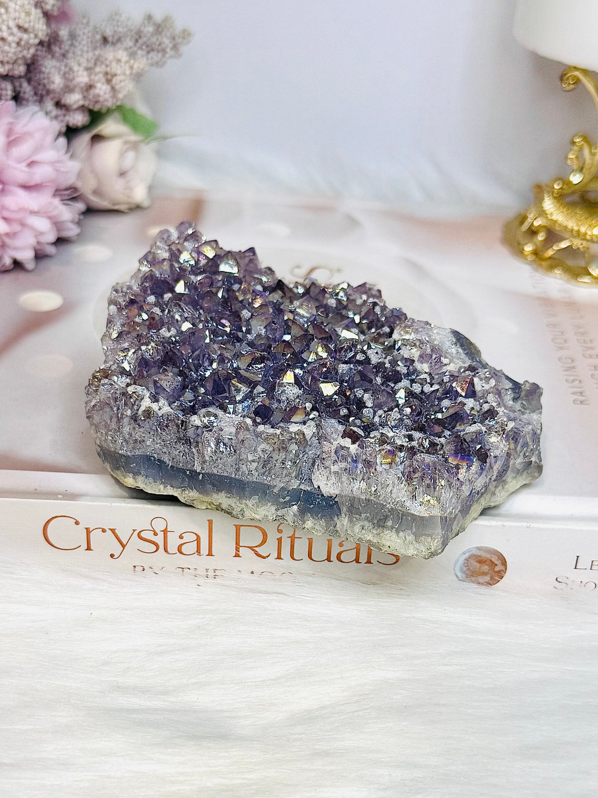 Angel Aura Amethyst Cluster 10cm 352g