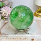 Large Green Fluorite Sphere Full of Rainbows 923g
