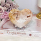 Pink Amethyst Druzy Heart 10cm On Stand