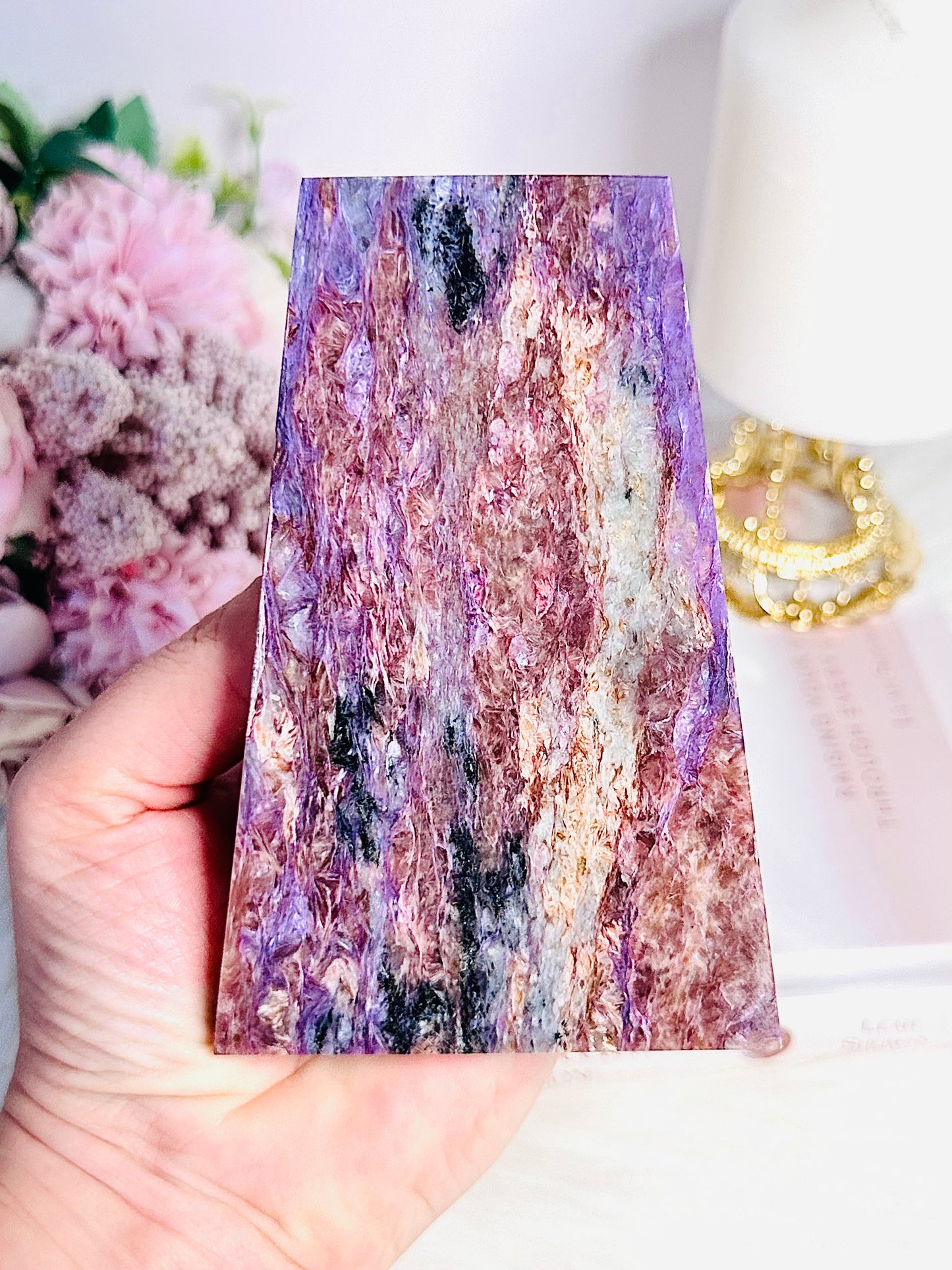 Supports Negative Emotions ~ Gorgeous Large 12.5cm 196gram Charoite Slab