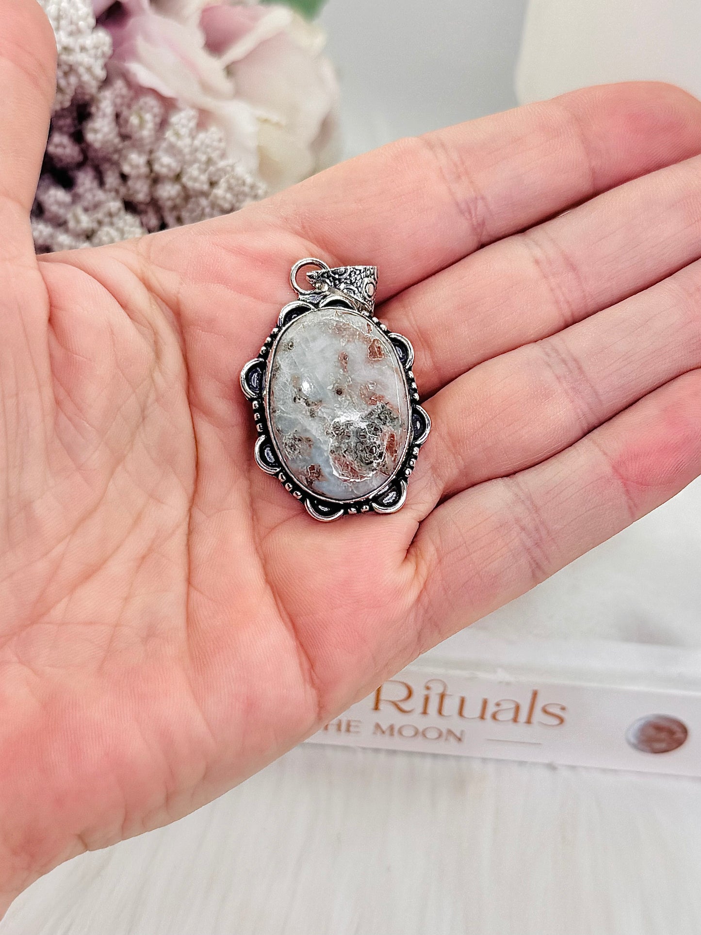 Lovely Larimar Pendant In Gift Bag