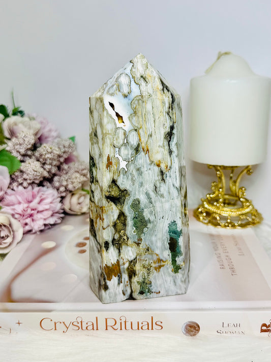 Chunky Ocean Jasper Druzy Tower 16cm 825g