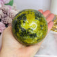 Huge Green Opal Sphere On Stand 590g