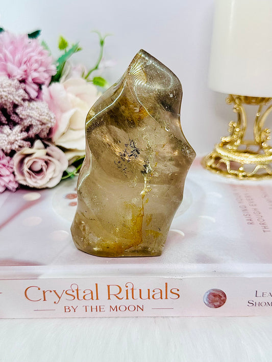 Supports Anxiety & Depression ~ Absolutely Incredible 351gram Smokey Quartz Flame From Brazil