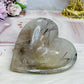 Large Chunky Black Tourmaline In Quartz Carved Heart Bowl 395g