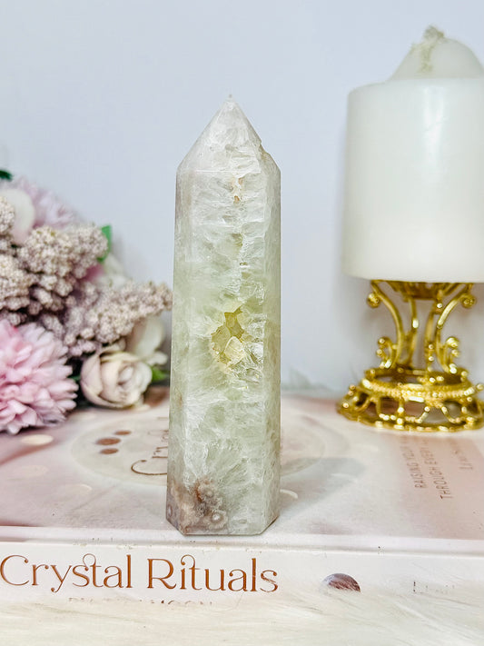 Druzy Flower Agate Tower 13cm