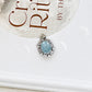 Silver Aquamarine Pendant in Gift Bag