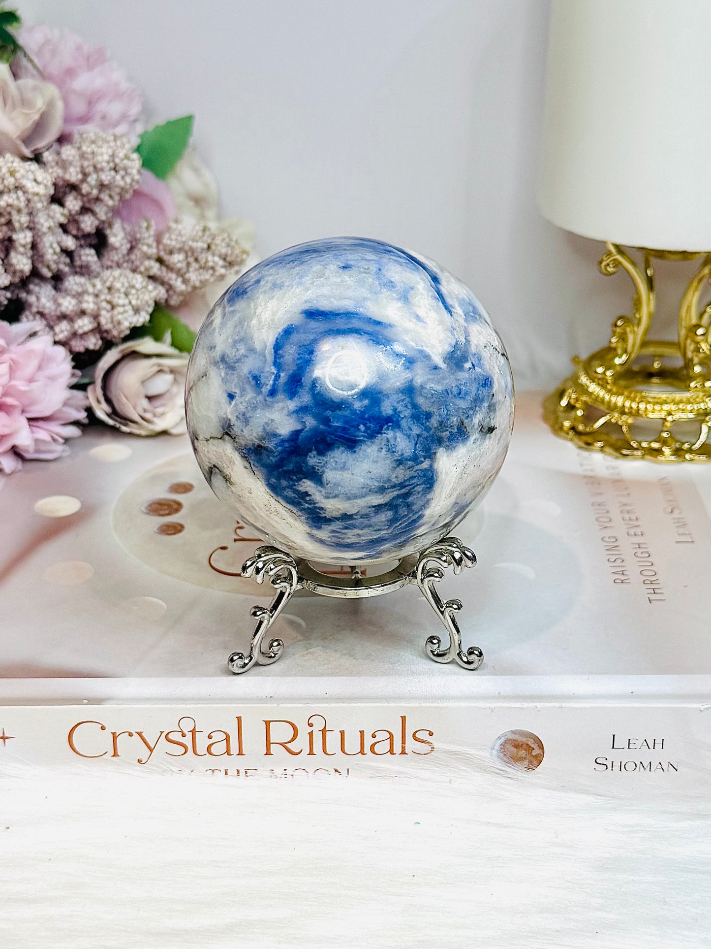 Large Afghanite Sphere on Stand 437g