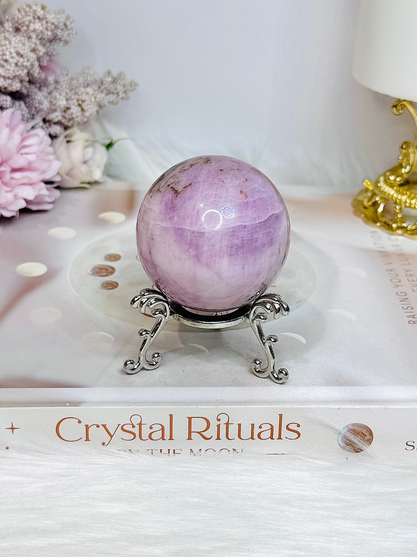 Kunzite Sphere On Stand 202g