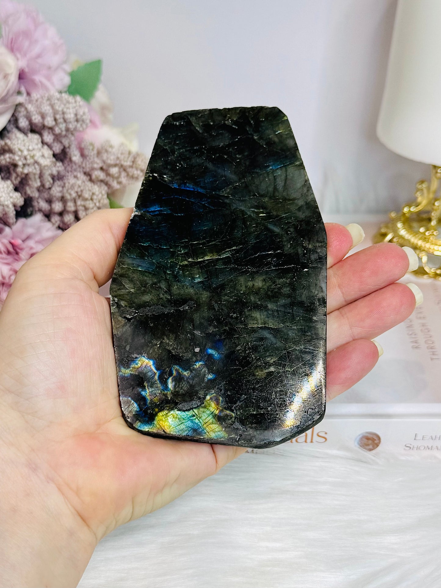 Natural Labradorite Slab 12cm