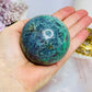 Large Ruby Fuchsite Sphere on Stand UV Reactive 422g