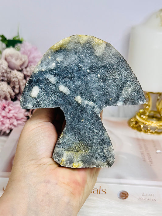 Large Sphalerite Carved Mushroom 10.5cm 351g