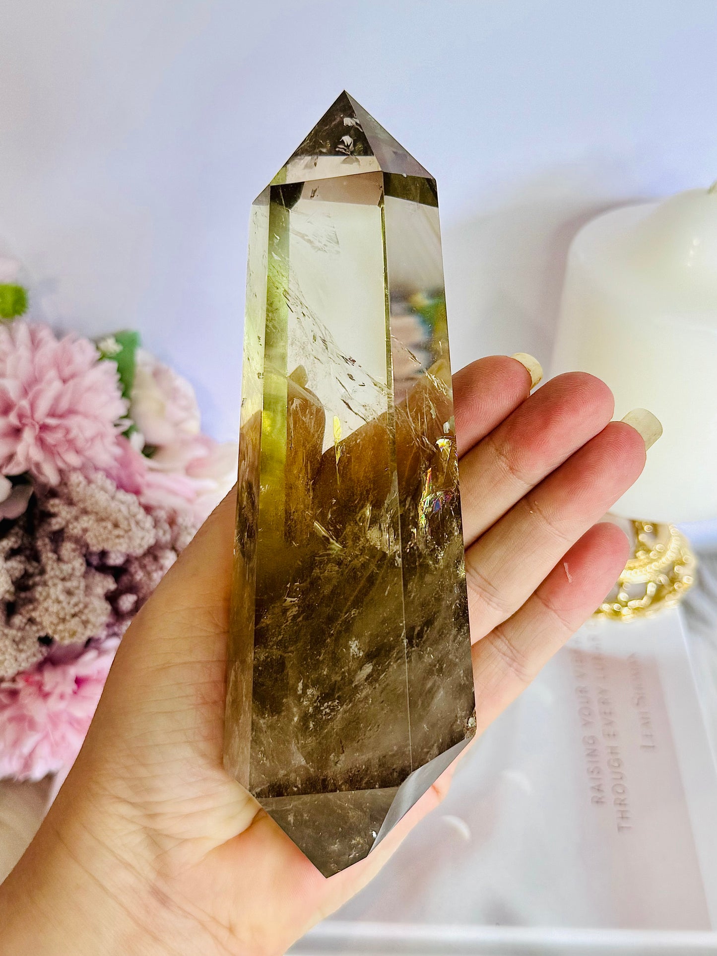 Magnificent Large 17cm 594gram Citrine Double Terminated Point