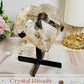 Fabulous Large AAA Grade Smokey Quartz Faceted Heart on Bronze Stand 13cm 486grams