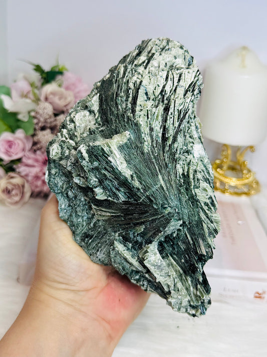 Huge Natural Green Tourmaline Specimen 17.5cm 1.3KG