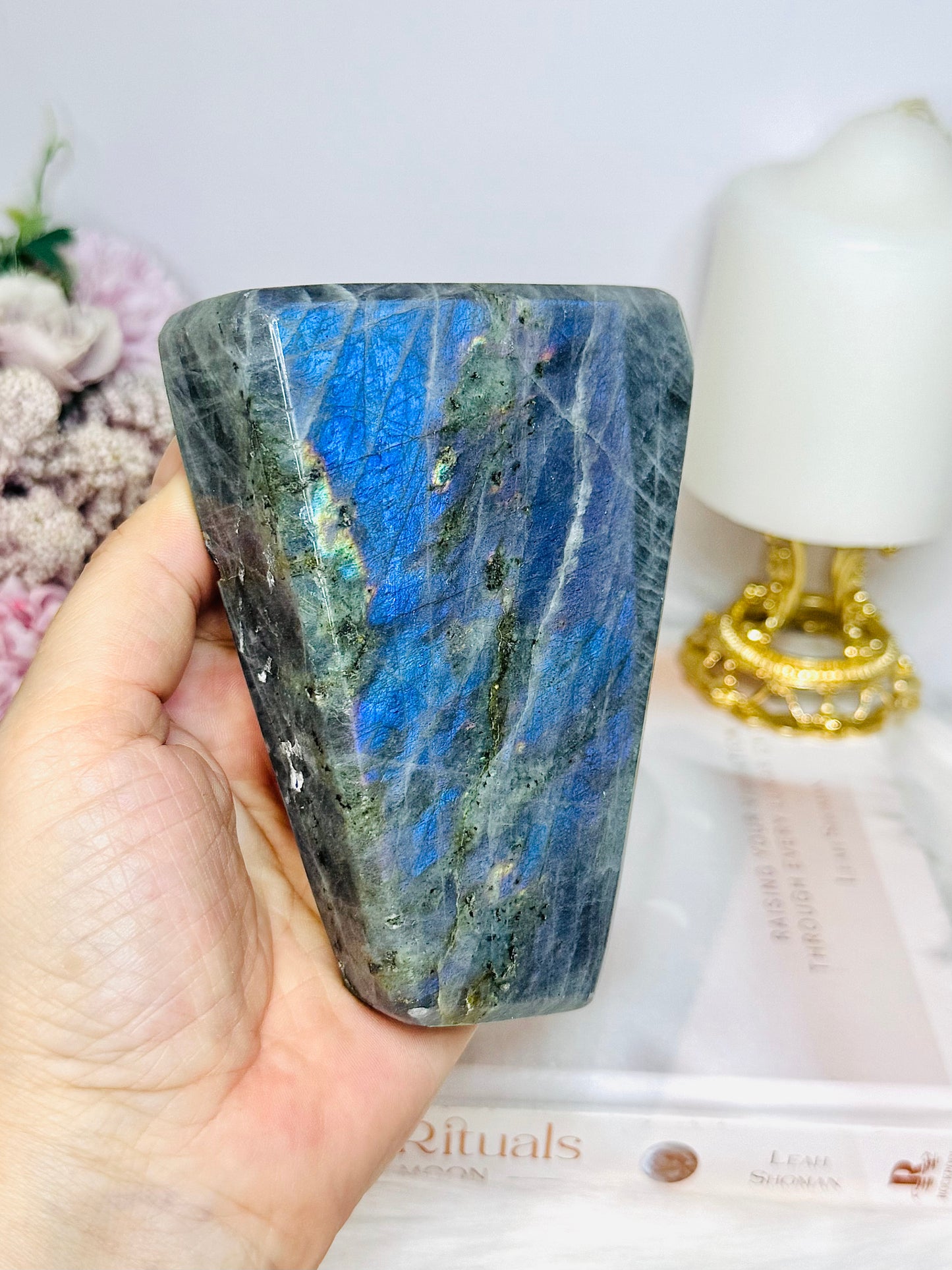 Large Labradorite Freeform 12cm 613g ~ Reduced as damage & chip on side